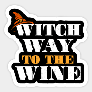 Witch Way To The Wine Sticker